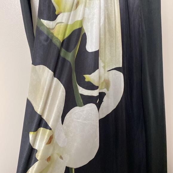 Altuzarra for Target Floral Print V-Neck Black Maxi Dress Split Front Size S - Picture 8 of 15